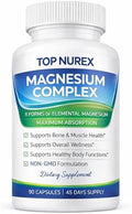 Suplemento Nurex Complejo de Magnesio 1000 mg, Mezcla de 8 Fuentes con Glicinato, Citrato, Malato y Taurato, Vegano, No Transgénico, 90 Cápsulas - imagen 1