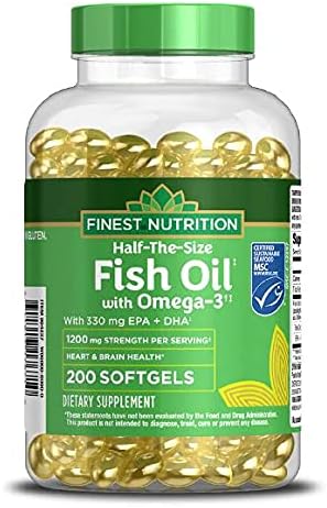 Aceite de Pescado Half-The-Size 1200 mg en Softgels de Walgreens (Antes Finest Nutrition) - 200 piezas - imagen 1
