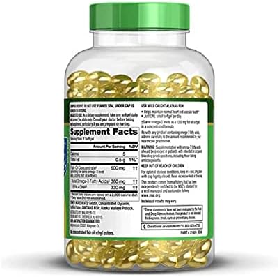 Aceite de Pescado Half-The-Size 1200 mg en Softgels de Walgreens (Antes Finest Nutrition) - 200 piezas - imagen 2