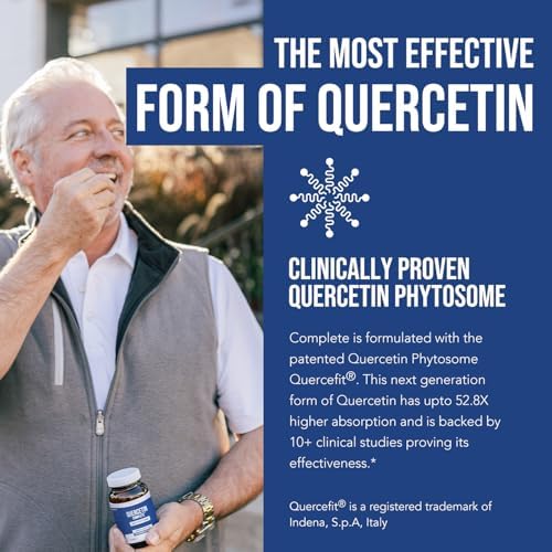 Quercetin Complete® Quercetina Fitósoma con 50X Mayor Absorción, Efectiva y Patente Quercefit – Mejorada con Bromelina, Zinc y Vitamina C (60 - imagen 3