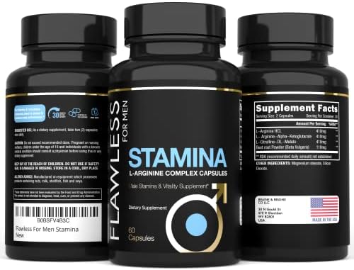 FLAWLESS FOR MEN Stamina | Pastillas para Erecciones Firmes | Suplemento Rápido de L-Arginina, L-Citrulina y Óxido Nítrico | Vitalidad Masculina y - imagen 5