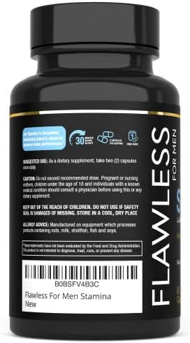 FLAWLESS FOR MEN Stamina | Pastillas para Erecciones Firmes | Suplemento Rápido de L-Arginina, L-Citrulina y Óxido Nítrico | Vitalidad Masculina y - imagen 7