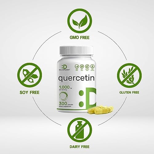 Suplemento DEAL Quercetina 1,000mg por Porción, 300 Cápsulas – Suplemento Natural para el Sistema Inmunológico, Alto en Flavonoides, Antioxidante – - imagen 3
