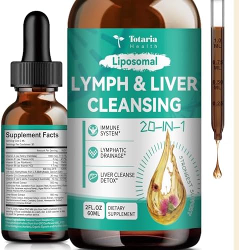 Totaria ''Lymph-Liver'' Cleanse Detox, Suplemento Liposomal de Cardo Mariano, Equinácea y Alcachofa para Drenaje Linfático y Reparación Hepática, 2 - imagen 1