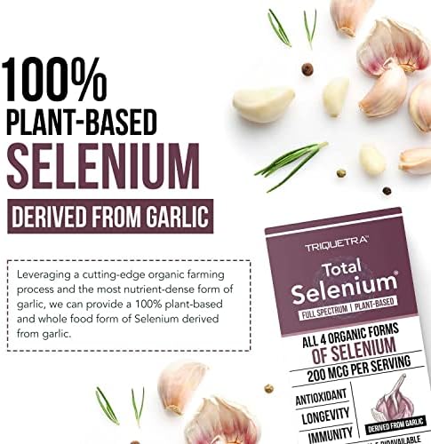 Selenio Total - 200 mcg, a Base de Plantas - Espectro Completo, 4 Formas Orgánicas Esenciales de Selenio, Incluye Selenometionina - Derivado de Ajo - - imagen 3