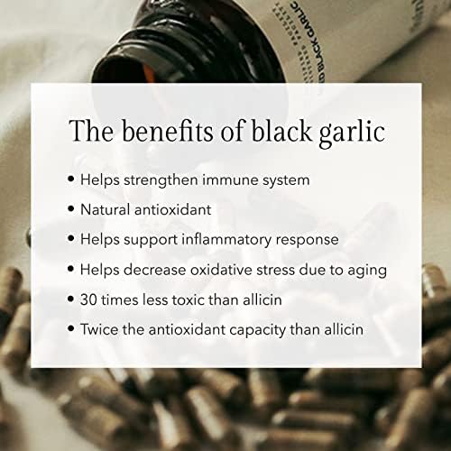 Cápsulas de Ajo Negro Aged de Think Remedy - Suplemento de Allium Sativum - 60 Cápsulas - Menos Olor y Más Efectivas que Alicina - imagen 2