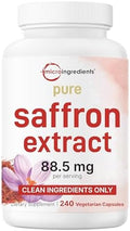 Extracto de Azafrán Puro Micro Ingredients, 240 Cápsulas Veganas | Fórmula 2 en 1 con Vitamina C Liposoluble | Apoyo para Ánimo, Visión y Corazón | - imagen 1