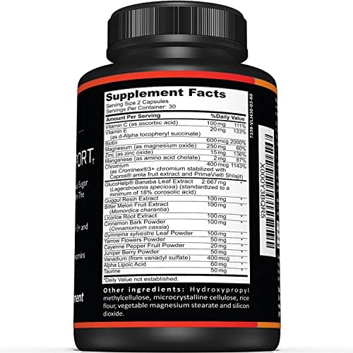 Suplemento Premium para el Control de Azúcar en Sangre – Apoya Niveles Saludables de Azúcar – Con Extracto de Melón Amargo, Vanadio, Cromo, Canela y - imagen 2