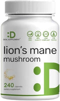 Suplemento de Hongo Melena de León, 240 Cápsulas – Extracto de Cuerpo Frutal Activo y Micelio – Nootrópico Natural para el Cerebro y Refuerzo del - imagen 1