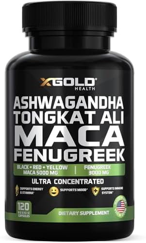 Suplemento Extracto de Ashwagandha 30:1 + Tongkat Ali 100:1 + Raíz de Maca 20:1 + Fenogreco 10:1 | Complejo Herbal Potente para Hombres y Mujeres | - imagen 1