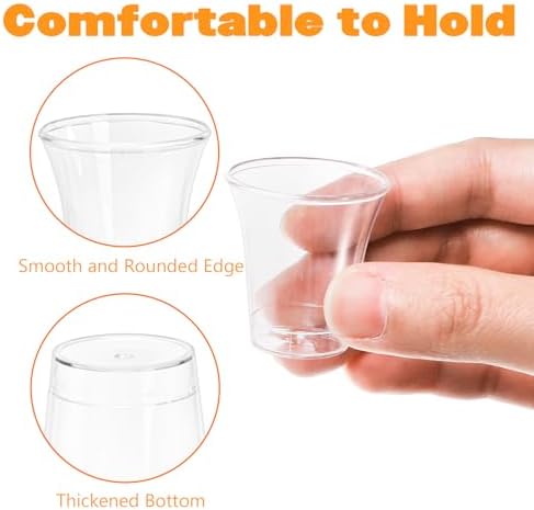 Bekith Paquete de 1000 Copas de Comunión, Vasos Desechables de Plástico para Bandejas de Comunión, 0.5 Onzas, Transparentes - imagen 3