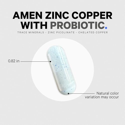 Suplemento de Zinc y Cobre Amen + Probióticos, Suministro para 3 Meses, 90 Cápsulas Veganas, 50 mg de Zinc Picolinato, 2 Mil Millones de CFUs - imagen 8