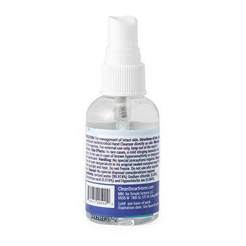 Limpiador de Piel y Manos CleanSmart, Botella Spray de 2 Onzas (Paquete de 3) Sin Alcohol, Limpiador Seguro - imagen 6