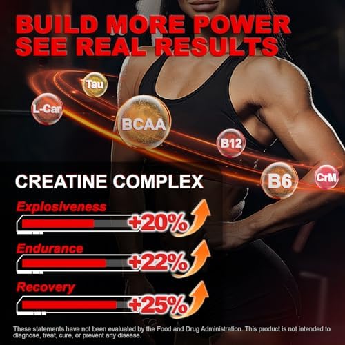 Gomitas de Creatina Monohidratada para Hombres y Mujeres con L-Carnitina y Taurina – Suplemento Pre-Entrenamiento para Fuerza Muscular y Energía – - imagen 3