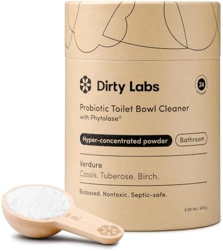 Dirty Labs | Limpiador de Inodoro Probiótico en Polvo | con Enzimas Bio Phytolase | 24 Dosis | Seguro para Fosas Sépticas, Biodegradable, Sin - imagen 1
