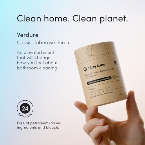 Dirty Labs | Limpiador de Inodoro Probiótico en Polvo | con Enzimas Bio Phytolase | 24 Dosis | Seguro para Fosas Sépticas, Biodegradable, Sin - imagen 2