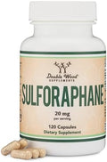 Suplemento de Sulforafano - 20mg por porción (120 cápsulas) Extracto potente de brócoli para un envejecimiento saludable (derivado de brotes de - imagen 1