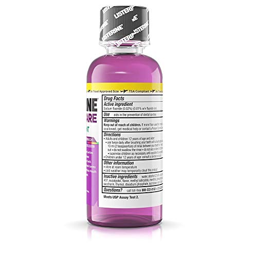 Enjuague bucal antiséptico Listerine Total Care Menta Fresca, tamaño viaje 3.2 oz (95ml) - Paquete de 12 - imagen 2