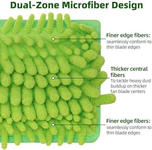 Limpiador de Ventiladores de Techo Zavrski con Extensión de 6 Pies/72'' - Herramienta de Limpieza de Aspas de Ventilador con Paños de Microfibra - imagen 4