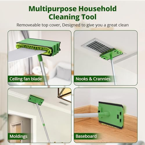 Limpiador de Ventiladores de Techo Zavrski con Extensión de 6 Pies/72'' - Herramienta de Limpieza de Aspas de Ventilador con Paños de Microfibra - imagen 6