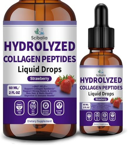 Gotas Líquidas de Colágeno Multi Tipo I II III V X con Ácido Hialurónico, Vitamina C y Biotina para Salud de Articulaciones, Piel, Cabello y Uñas, - imagen 1
