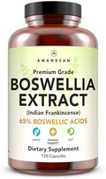 Extracto de Boswellia Serrata AMANDEAN 500mg 120 Cápsulas Veganas. 65% Ácidos Boswellicos con AKBA. Suplemento para la Inflamación y Salud Articular. - imagen 1
