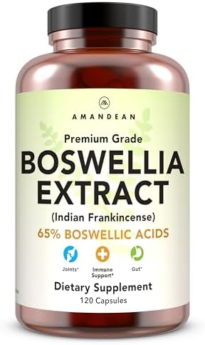 Extracto de Boswellia Serrata AMANDEAN 500mg 120 Cápsulas Veganas. 65% Ácidos Boswellicos con AKBA. Suplemento para la Inflamación y Salud Articular. - imagen 1