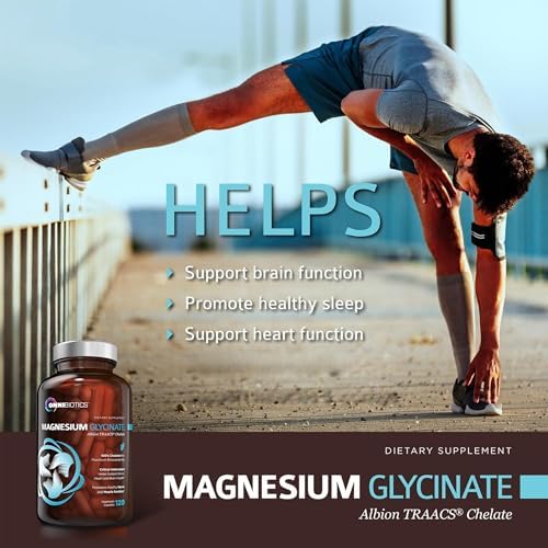Suplemento de Magnesio Glicinato OmniBiotics – 100% Puro Chelato Bisglicinato Albion TRAACS para Sueño, Músculos, Nervios y Salud Cardiaca – 120 - imagen 6