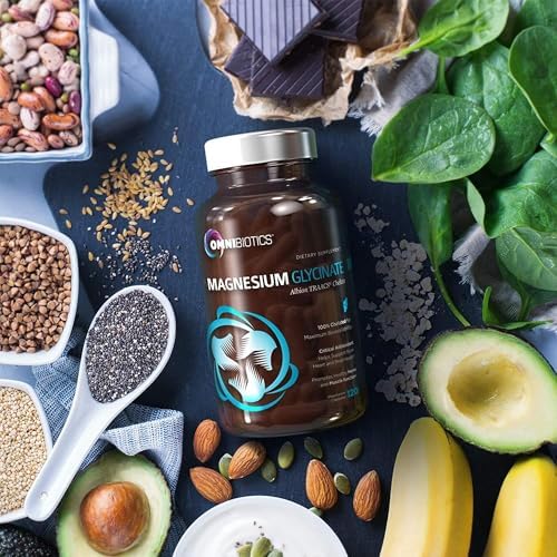 Suplemento de Magnesio Glicinato OmniBiotics – 100% Puro Chelato Bisglicinato Albion TRAACS para Sueño, Músculos, Nervios y Salud Cardiaca – 120 - imagen 7