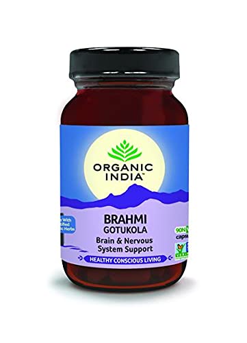 Suplemento Herbal ORGANIC INDIA Gotu Kola - Adaptógeno para el Cerebro y Sistema Nervioso, Vegano, Sin Gluten, Kosher, Orgánico USDA, No GMO, 90 - imagen 3