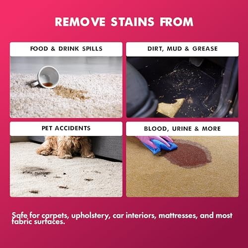 RemoovABull Quitamanchas para Alfombras y Tapicería – Limpiador Rápido y Potente para Aceite, Grasa, Suciedad, Café, Orina y Más – Ideal para - imagen 8