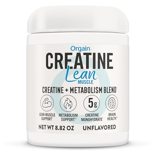 Creatina Monohidratada Micronizada Orgain en Polvo para Músculos Magros, Sin Sabor, 50 Porciones, Apoya Fuerza Muscular y Salud Cerebral, Sin - imagen 2