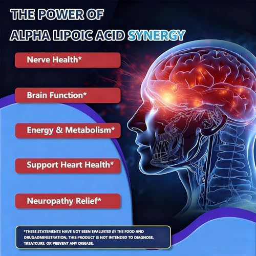 Ácido Lipoico 1000mg en Gotas Líquidas, Suplemento ALA Máxima Fuerza 11 en 1 con Acetil L-Carnitina, Benfotiamina y Vitaminas B1, B12, C y E para - imagen 3