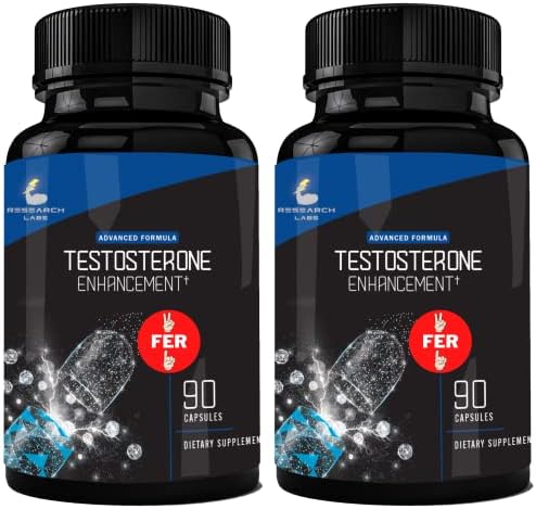 Aumento de Testosterona 180ct - Mejora de Energía y Fuerza - 2x1 Recomendado por Farmacéuticos - Research Labs - Saw Palmetto, Tribulus, Tongkat Ali, - imagen 1