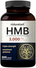 NatureBell HMB 3,000mg - 300 Cápsulas - Suplemento Triple Fuerza para Apoyo de Masa Muscular Magra - Ayuda Contra la Descomposición Muscular en - imagen 1