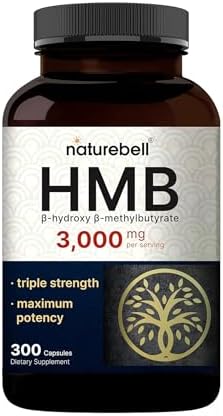 NatureBell HMB 3,000mg - 300 Cápsulas - Suplemento Triple Fuerza para Apoyo de Masa Muscular Magra - Ayuda Contra la Descomposición Muscular en - imagen 1