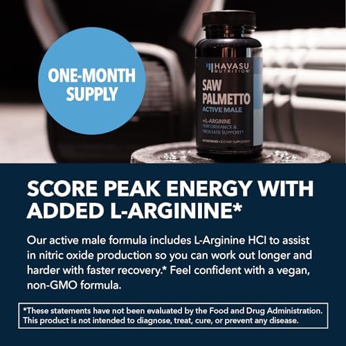 Saw Palmetto 500 mg y L-Arginina 500 mg - Suplementos para la Salud Prostática y Óxido Nítrico - 60 Cápsulas - Soporte Urinario y Resistencia para - imagen 7