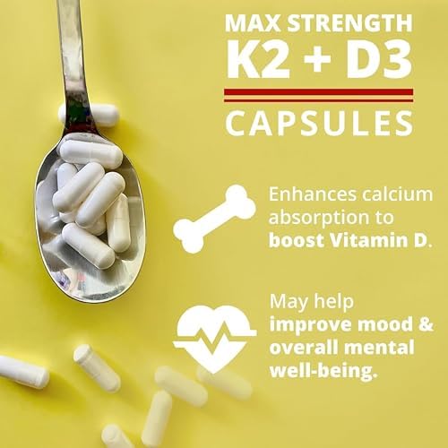 Dr. Boz - Cápsulas K2+D3, 66 Porciones - Suplemento de Vitamina D3 K2 con BioPerine - Salud Ósea y Cardiaca - Absorción Mejorada - Calidad - imagen 2