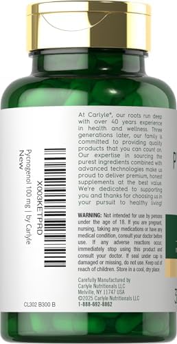 Carlyle Pycnogenol 100mg | 30 Cápsulas | Extracto de Corteza de Pino Marítimo Francés | Suplemento Sin OGM y Sin Gluten - imagen 3