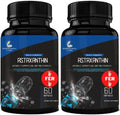 Astaxantina Natural Triple Fuerza 12mg en Softgels + Botella Extra de Aceite de Coco Orgánico para Mejor Absorción - Antioxidante Potente, Apoya - imagen 1