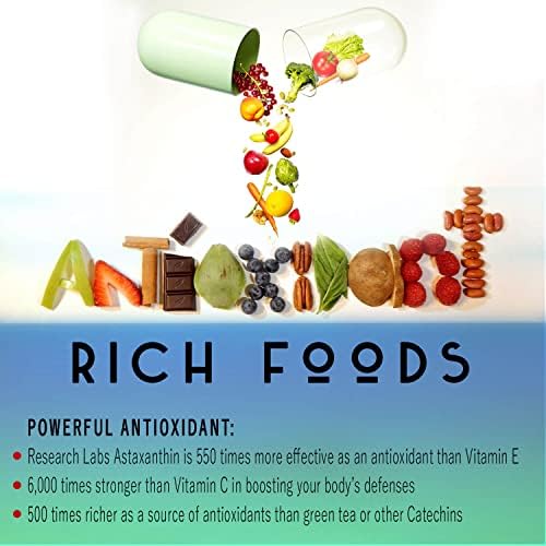Astaxantina Natural Triple Fuerza 12mg en Softgels + Botella Extra de Aceite de Coco Orgánico para Mejor Absorción - Antioxidante Potente, Apoya - imagen 2