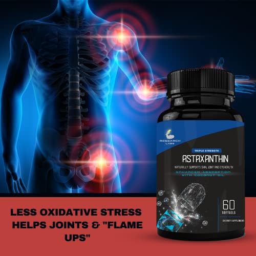 Astaxantina Natural Triple Fuerza 12mg en Softgels + Botella Extra de Aceite de Coco Orgánico para Mejor Absorción - Antioxidante Potente, Apoya - imagen 3