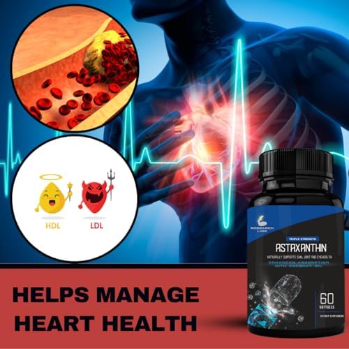 Astaxantina Natural Triple Fuerza 12mg en Softgels + Botella Extra de Aceite de Coco Orgánico para Mejor Absorción - Antioxidante Potente, Apoya - imagen 6
