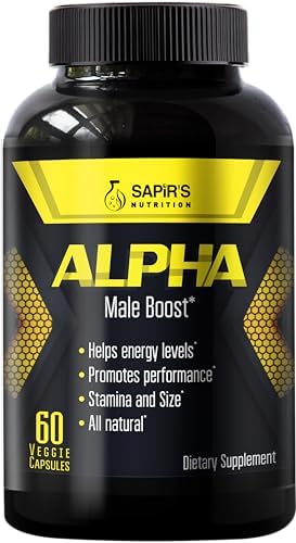 Suplemento Aumentador de Testosterona Alpha para Hombres - Pastillas para Aumento de Tamaño, Energía, Fuerza, Resistencia y Rendimiento Masculino - imagen 1