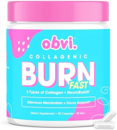 Obvi Multi Collagen Burn Fast | Péptidos de Colágeno Hidrolizado Tipos I, II, III, V, X | Keto y Sin Gluten | 30 Porciones - imagen 1