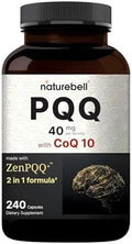 NatureBell PQQ con CoQ10 - 240 Cápsulas - 40mg de PQQ Activo y 10mg de Coenzima Q10 - Apoyo para Energía Celular, Salud del Corazón y Función - imagen 1