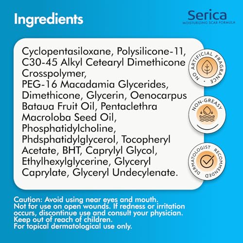 Gel para Cicatrices Serica (30ml), Fórmula Avanzada de Silicona, Ayuda a Lograr una Piel Más Suave Después de Cirugías, Cortes, Quemaduras o Acné, No - imagen 8