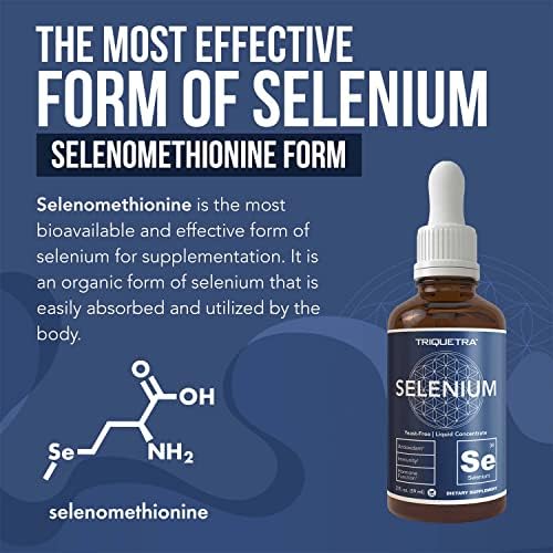 Selenio - 200 mcg, Forma de Selenometionina, 300 Porciones - Vegano, Botella de Vidrio, Sin Levadura - Concentrado Líquido Sublingual - Antioxidante, - imagen 5