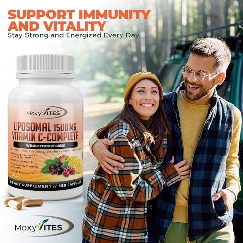 Cápsulas de Vitamina C Liposomal con Zinc - Vitamina C Orgánica de Saúco, Amla y Camu Camu - Alta Absorción, Antienvejecimiento, Soporte - imagen 8