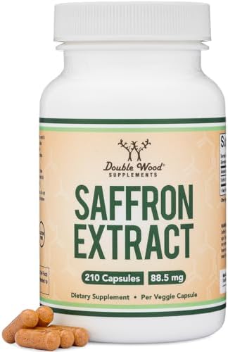 Suplemento de Azafrán para la Concentración - Cápsulas Veganas de Extracto de Azafrán 88.5mg (210 Contenido) - Apoya la Concentración y Visión, - imagen 1